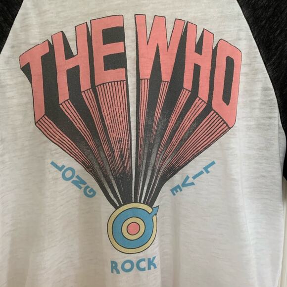 The Who Long Live Rock 2018 Baseball Style Graphic Tee Medium - Picture 2 of 5
